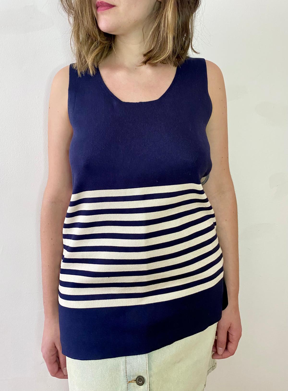 Photo of Strip tank top with silk