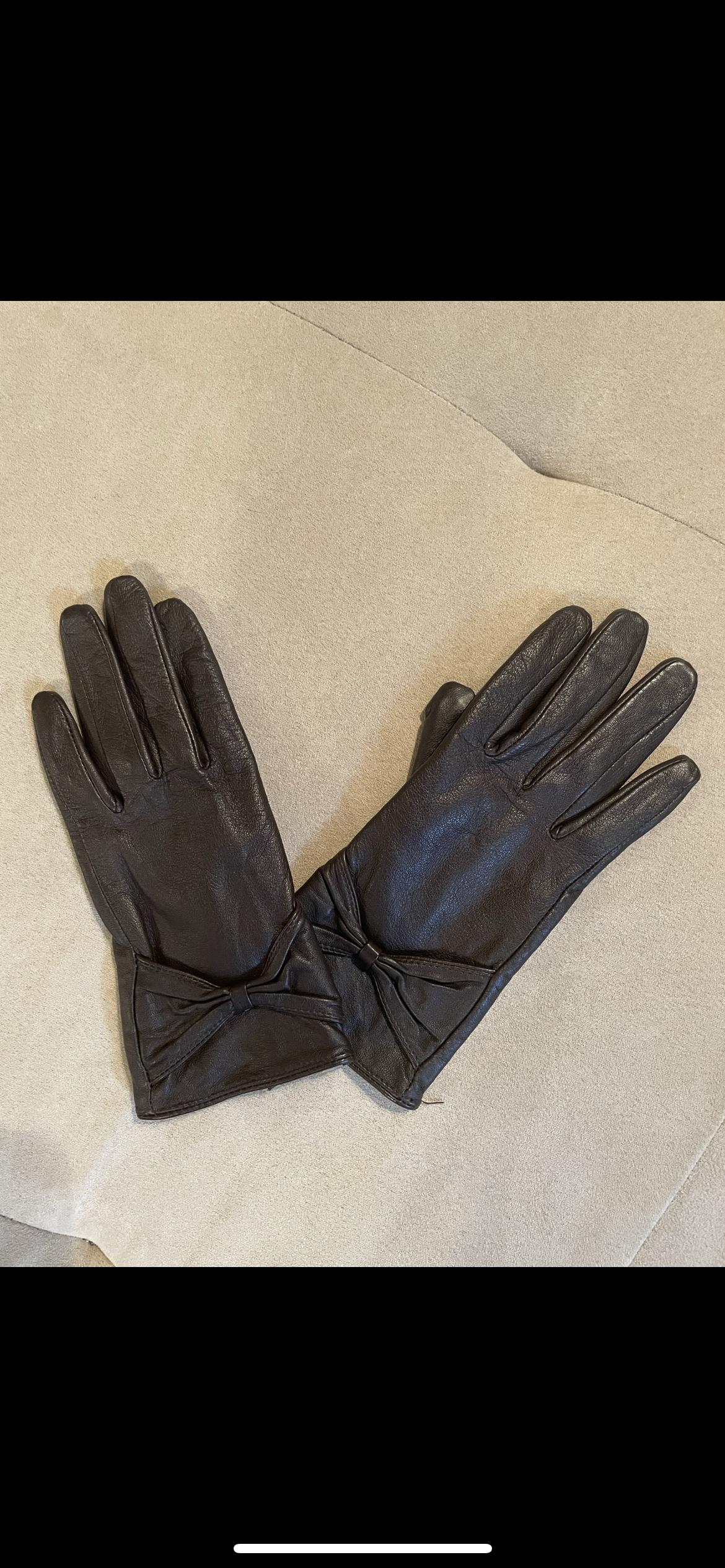 Photo of **Gants CUIR CHOCOLAT/CHOCOLATE Leather gloves